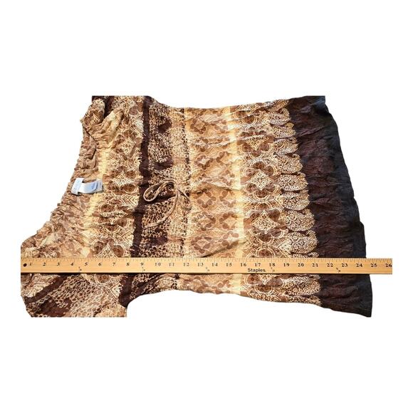 LizWear Earthy Boho Womens Top Size Medium Brown Leopard Paisley Geometric Print - Picture 10 of 10